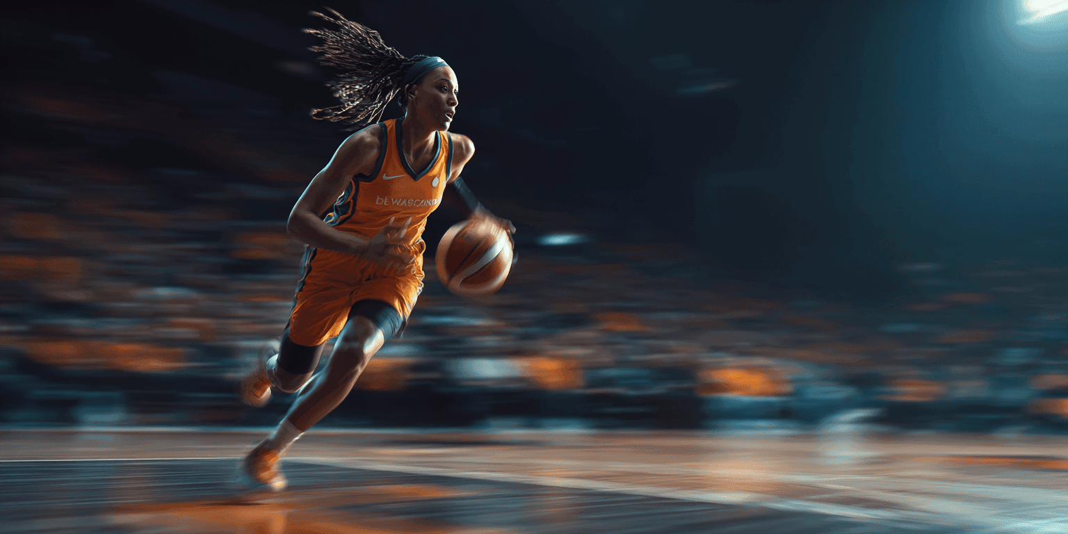 Dribbling athlete